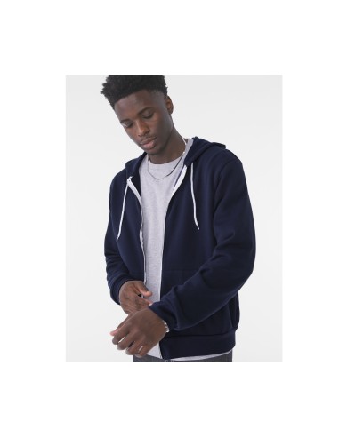 B-3739-Unisex Poly-Cotton Fleece Full-Zip Hoodie